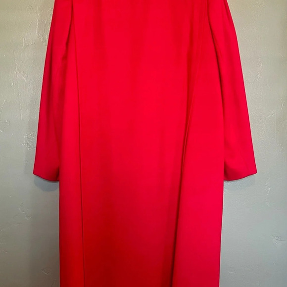 Vintage 100% Wool Red Long Women’s Coat - Picture 4 of 9